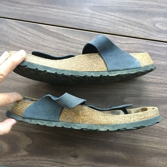 BIRKENSTOCK Gizeh Cork Thong Sandals Grey 8 - Picture 7 of 8